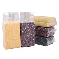 Plastic Nylon 10kg Back-Side Sealed Laminated Rice Pouch Food Vacuum Bags For Rice Packing