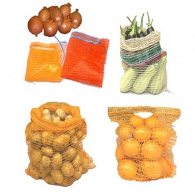 Cheap PP/PE Knitted plastic raschel leno mesh packing bags customized color size for Agriculture fruit vegetable