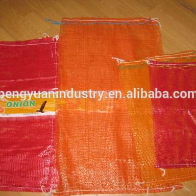 pp circular mesh bag/pp leno mesh bag /pp tubular mesh bag with label