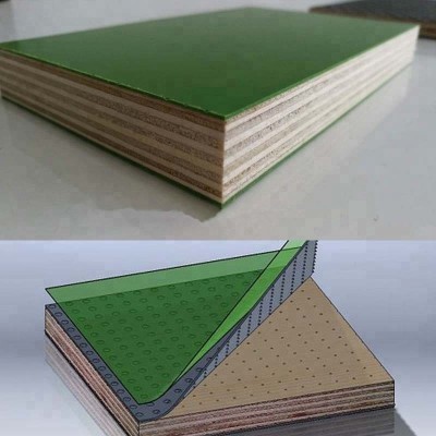 18mm green plastic pvc faced plywood