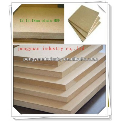 Hot sell 12,15,18mm furniture grade mdf board plain MDF board