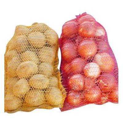 Cheap PP/PE Knitted plastic raschel leno mesh packing bags for Agriculture fruit vegetable